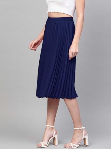 Image of Femvy Pure Crepe Pleated Skirt