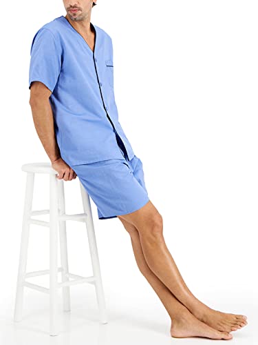 Hanes Men's Short Sleeve Nightwear Pajama, Short PJ Set, Pijama de Dos Piezas para Hombre4