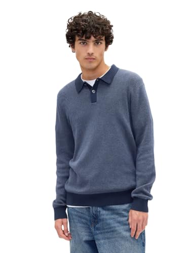 GAP Men's Novelty Sweater Polo – Tapestry Navy, Size Small | Classic Comfort & Style