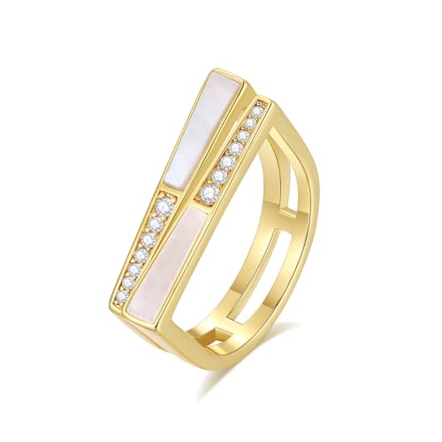 14K Gold Moissanite Ring for Women, Hip Hop Style, Bold Fashion Piece for Birthday or Engagement, Size 6-9