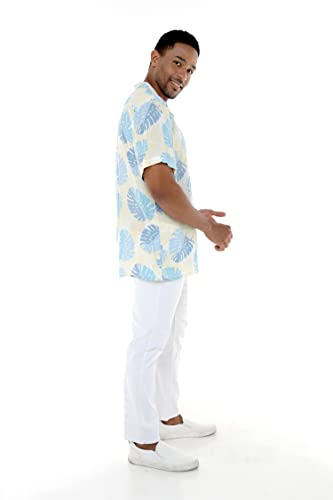 Image of Hawaii Hangover Family Matching Hawaiian Clothes, Pacific Palm Cream | Family matching Hawaiian outfits, Pacific Palm Cream, lightweight rayon, machine washable, tropical leaf print, luaus