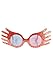 Fun Costumes Harry Potter Luna Lovegood Glasses, Spectacles Halloween Outfit Accessory - Officially Licensed Red