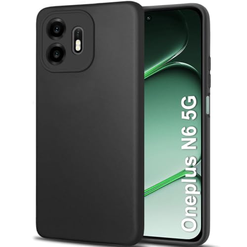 Image of TheGiftKart Sleek Back Cover Case for OnePlus N6 5G | Slim Fit Protective Design | Ultra Matte Finish | Camera Protection Bump | Soft Silicon Back Cover Case for OnePlus N6 5G (Silicone, Black)