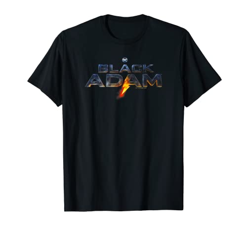 Black Adam Detailed Lightning Glow Logo T-Shirt