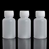 GDGY 50pcs 30ml 1oz PE Plastic Empty Small Mouth Graduated Lab Chemical Container Reagent Bottle (30Ml50 Pcs)