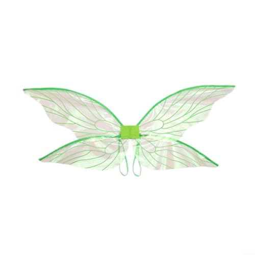 Ailes de cigale colorées pour enfants, costume en forme de papillon pour Halloween, bal masqué et carnaval (vert)