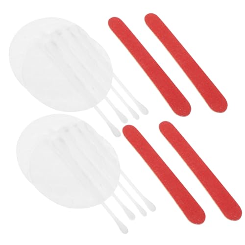 COLLBATH Facial Pads Makeup Wipes Cotton Swabs Nail Files 20 Pack Disposables for Daily Use Travel Beauty Salons