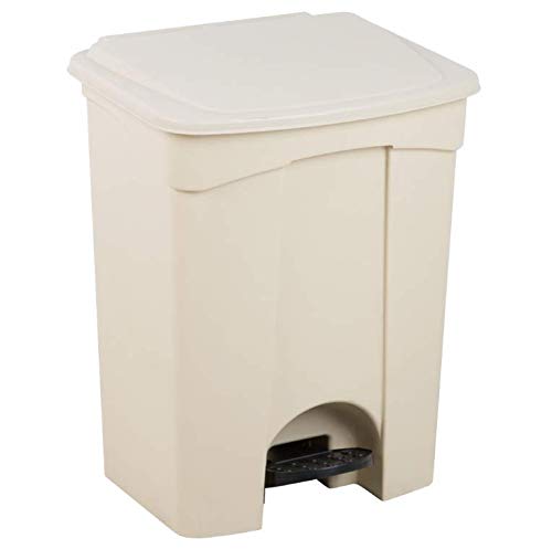 PRO&Family 18 Gallon/ 68 Liter Black Rectangular Foot Operated Hands-Free Trash Can.Hospital, Nursing, Retirement Homes, Schools, Kitchen, Home,Schools, breakrooms Trash Bin