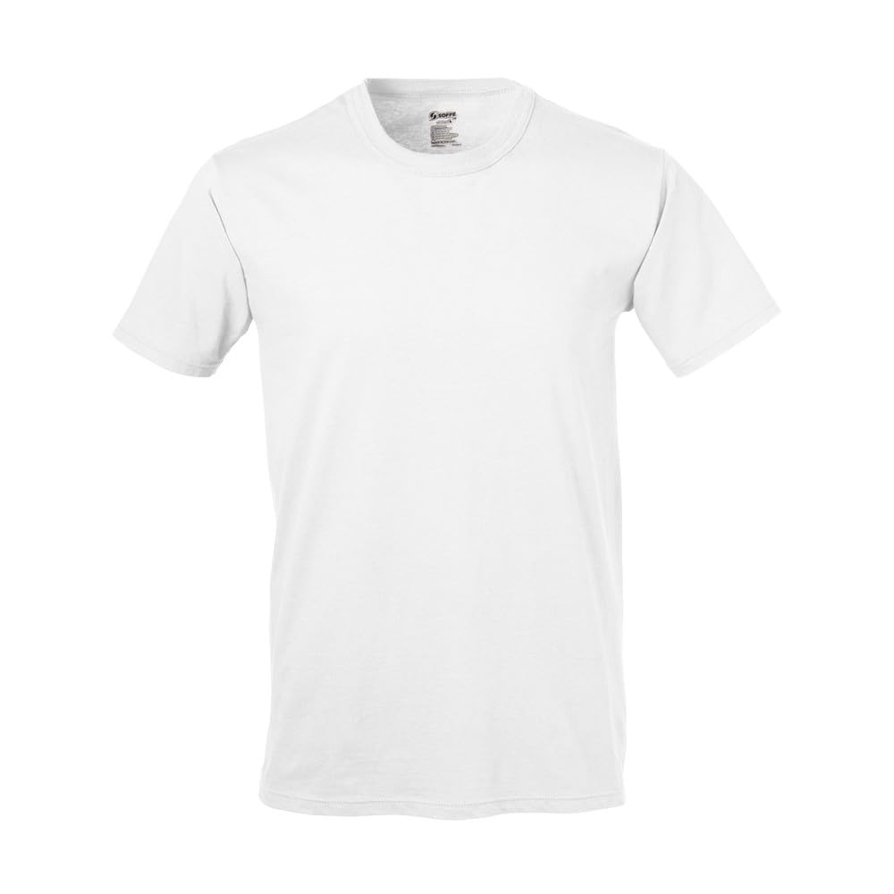 Soffe Men's 100% Ringspun Cotton Short Sleeve T-Shirt 3-Pack Shirt, White, Extra Large