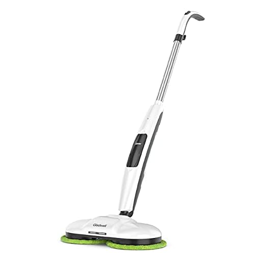 Gladwell Cordless Electric Mop, 3 in 1 Spinner, Scrubber and Waxer Quiet and Powerful Cleaner, Spin Scrubber and Buffer, Polisher for Hard Wood, Tile, Vinyl, Marble And Laminate Floor