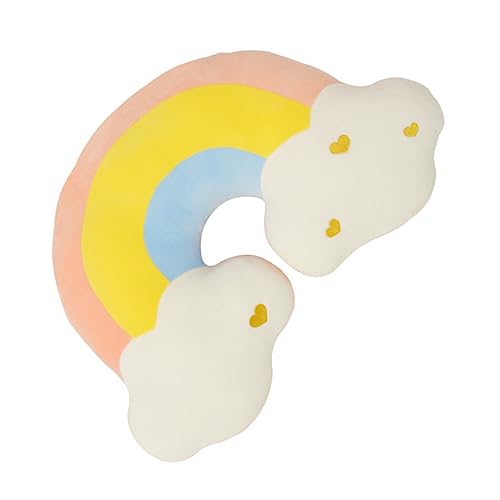 Amosfun Decor Pillows Colorful Rainbow Throw Pillow for Living Room Bedroom Home Office