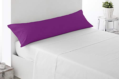 Miracle Home. Funda de Almohada 100% Microfibra cepillada, Abierto a Ambos Lados, antipeeling. 110X45. Cama 90. Violeta