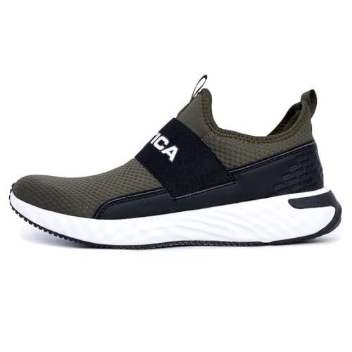 Image of Nautica Men's Slip-On Sneakers - Casual Fashion Shoes for Walking, in Medium & Wide Widths