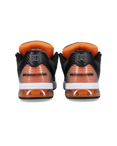 DC Men's Versatile Skate Shoe, Grey/Black/Orange, 8