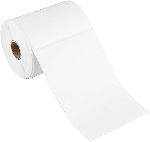 Restaurantware Label Tek - Etiquetas térmicas directas de 6 x 4 pulgadas, 1 rollo de 250 etiquetas, etiquetas térmicas extraíbles, etiquetas