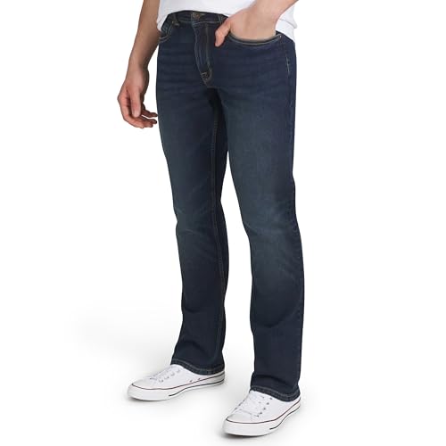 Quiksilver Mens 5 Pocket Straight Fit Stretch Waist Denim Jeans Blue Mountain 38W x 32L