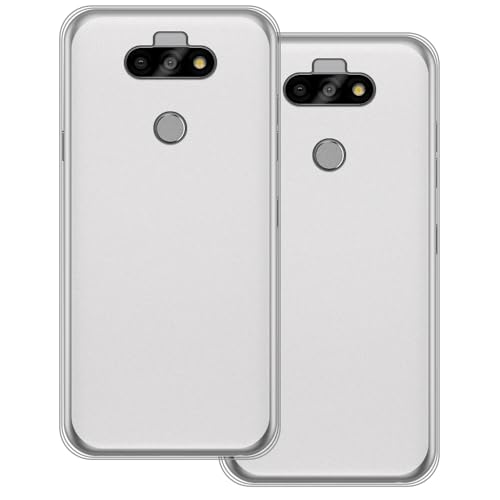 UOGNADGD 2-Pack TPU Case Compatible with LG Risio 4 Phone Cover - Shockproof Flexible Protective Accessories with Precise Cutouts (White+White)