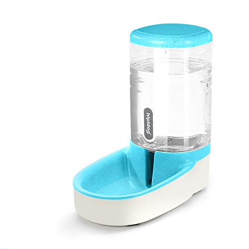 Botocoo ペット用 自動 給餌器 給水器 重力式 逆流しないドッグディッシュ キャット食器 出張旅行お留守番の猫 いぬ自動えさやり器 水飲み器 (自動給水器,ブルー)