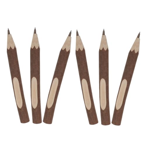 Lápices de madera natural 13 cm pack 6 piezas miniatura 1