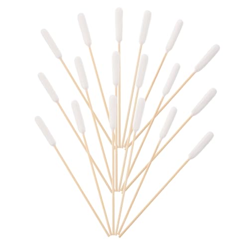 ANDRESLAD 100個大頭コッスティック 木製ハンドル付きペット用綿棒 犬猫の耳