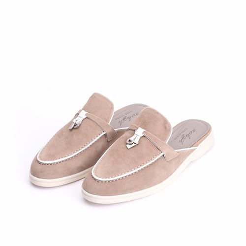 XOBZJH Suede Tassel Mules