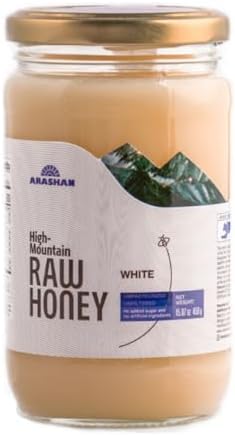 ARASHAN White Honey – Raw Unfiltered Honey, (15.87 Oz) | Wildflower/Clover Honey From The “Mountains Of Heaven” (Tien Shan, KGZ) | Natural, Wild Honey From Bees | Anti-Aging. (Pack of 1)
