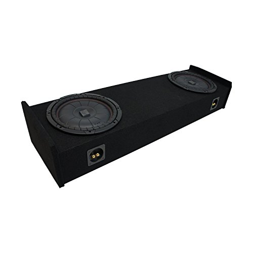 American Sound Connection Bundle Compatible with Ford F-150 Super Ext Cab Truck 1997-1999 Kicker CompVT CVT12 Dual 12" Sub Box Enclosure - Final 2 Ohm