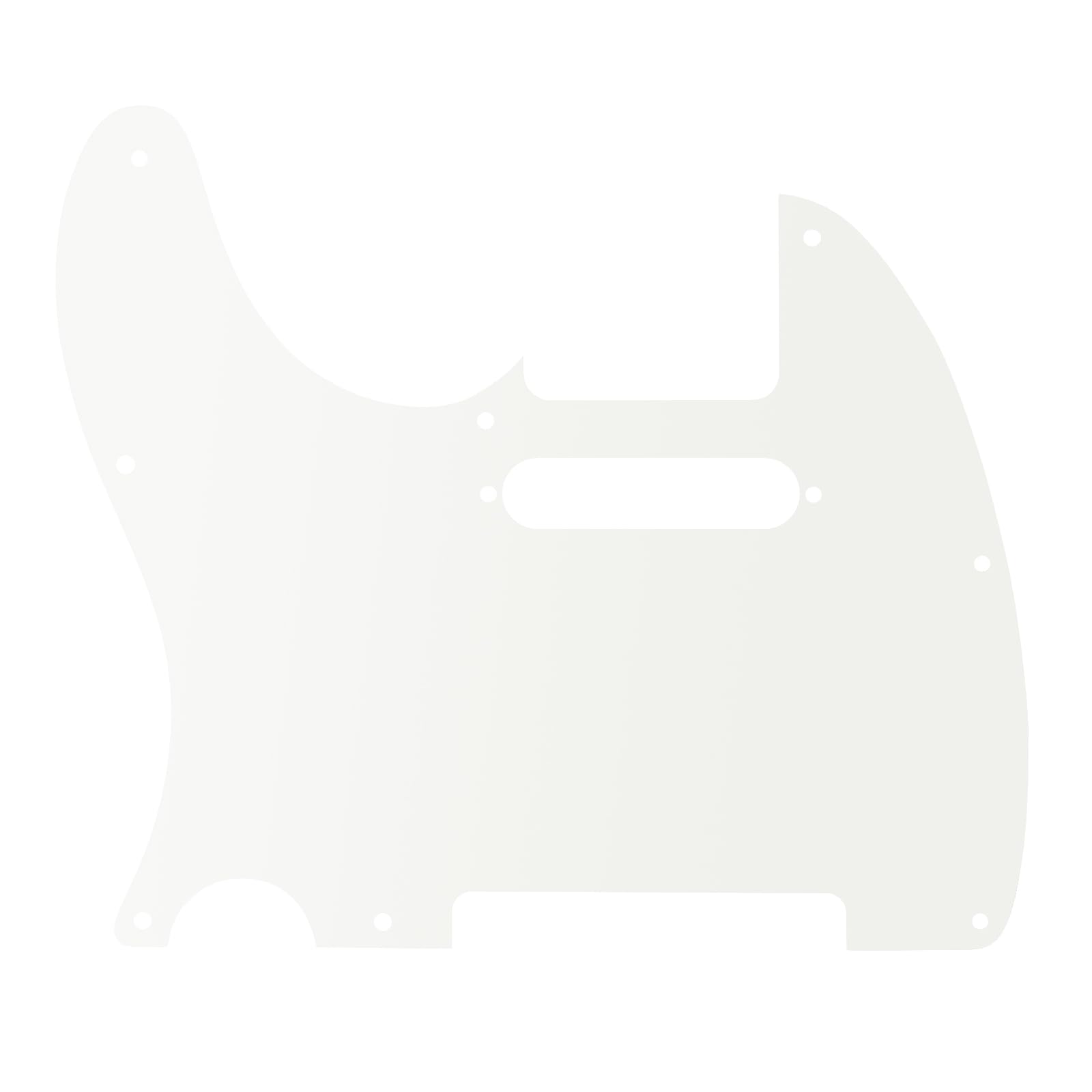 Banworks 1 Ply Tele Pickguard 8-Hole Electric Guitar Pickguard Scratch Plate for USA/Mexican Modern Style Standard Tele Telecaster JT/HB-03 White - Image 3