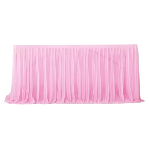 MEILVMEIJI Elegante falda de tul con perlas para mesa de boda, varios colores y tamaños, poliéster, cortina de escritorio para banquetes y fiestas