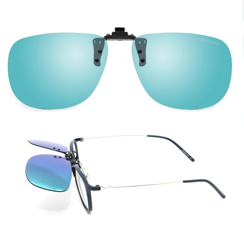 Image of MONICE Fishing Clip on Flip up Polarized Sunglasses Fit Over Prescription Glasses Driving UV Protection Gift Men Women