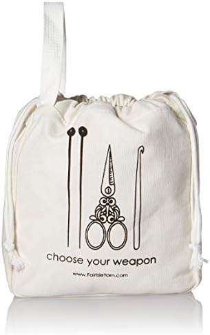 Fair Isle Yarn Mini Project Bag, White