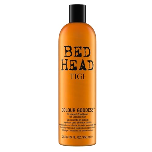 Bed Head by TIGI Colour Goddess Conditioner, acondicionador para cabello teñido con aceite de coco, aceite de almendras dulces y manteca de karité, hidrata y suaviza, 750 ml