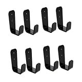 KICHOUSE Soportes Acrílicos para Palos de Hockey Bastones de Esquí y Cañas de Pescar 4 Pares Montaje Pared Soporte Colgante Resistente para Almacenamiento y Exhibición Garaje o Hogar