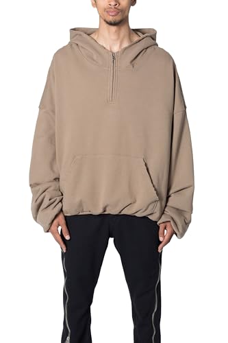 mnml Men's Lined Baggy 3/4 Zip Hoodie