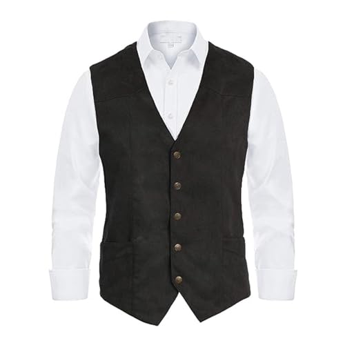 Chaleco de traje ajustado en ante sintético para solucionar tu look de boda