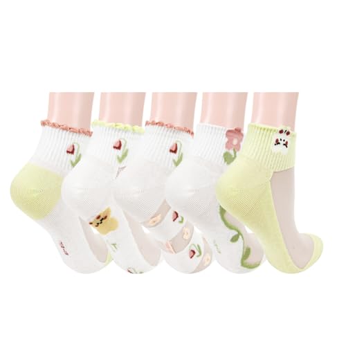 Image of Benefeet Sox Womens Sheer Socks Girls Lace Mesh Ankle Socks Transparent See Through Summer Sock Ultra Thin Nylon Short Sock