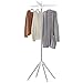 SONGMICS Clothes Drying Rack, 59-Inch Folding Laundry Drying Rack with 3 Rotatable Arms for Hangers, 4 Legs, Stainless Steel, for 27 Pieces of Clothes, White and Silver ULLR510W01