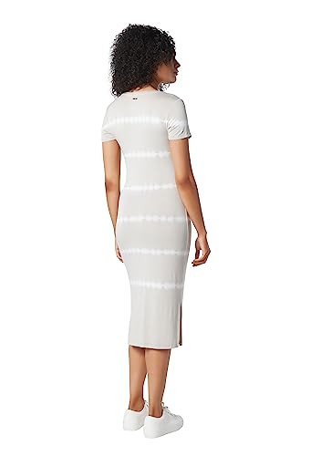 Image of Andrew Marc Women's Short Sleeve Printed Midi Dress with Slits