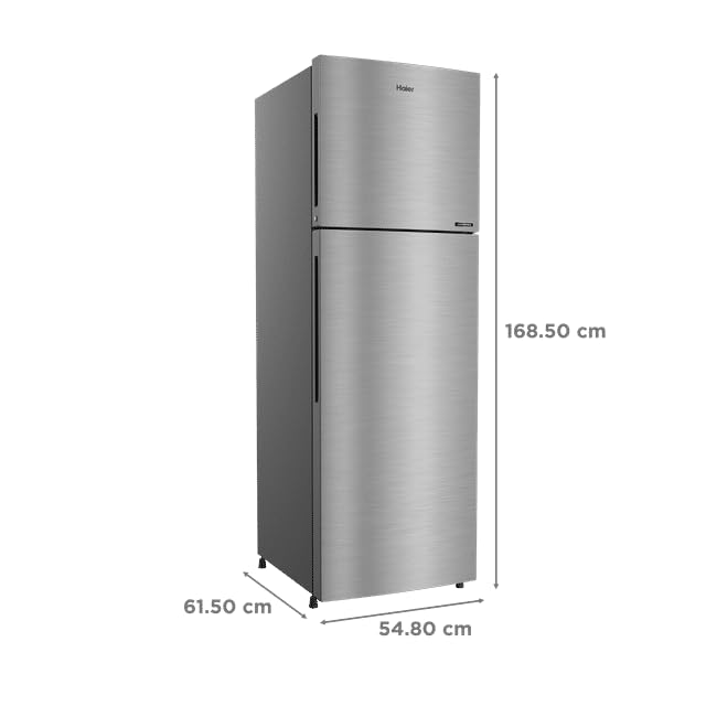 Image of Haier 268 Litres 2 Star Frost Free Double Door Convertible Refrigerator with Turbo Icing REF HRF-3182BIS-P, Inox Steel