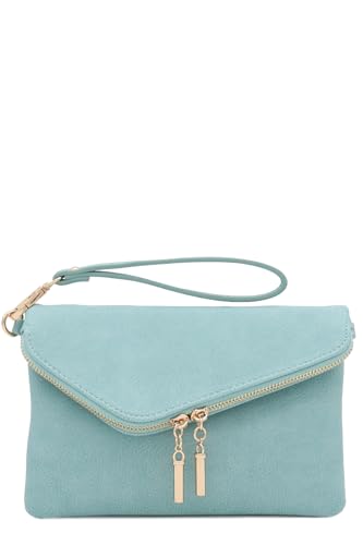 Image of FashionPuzzle Envelope Wristlet Clutch Crossbody Bag with Chain Strap