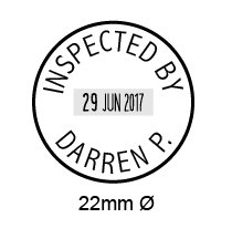 22mm Date Stamp-Custom Stamp, Self-inking, Refillable. Add Text - View #6