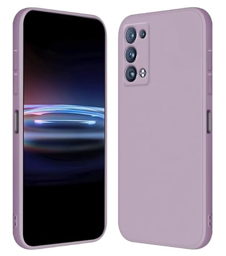 RankOne Custodia per OPPO Reno6 Pro 5G (6.55' Inches) Cover Morbida in Silicone TPU - Erba Viola