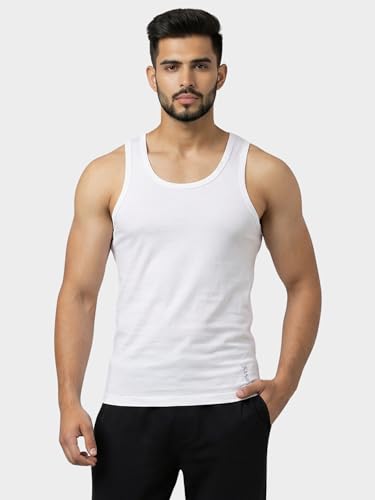 Image of Levi's 016 Men Sleeveless 100% Cotton No Side Seam with Tag-Free Comfort Vest (Pack of 3)