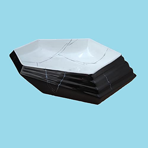 Image of Designer Wash Basin Table Top Over Counter Vessel Sink Glossy Finish White Sink for Bathroom (22 x 15 x 5.5 Inch -1)