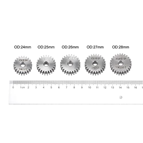 Image of HARFINGTON 2pcs Straight Spur Gear 6mm Bore 22T Mod-1 Hardened 45# Steel Spur Diff Differential Motor Gear RC Car Replacement Parts