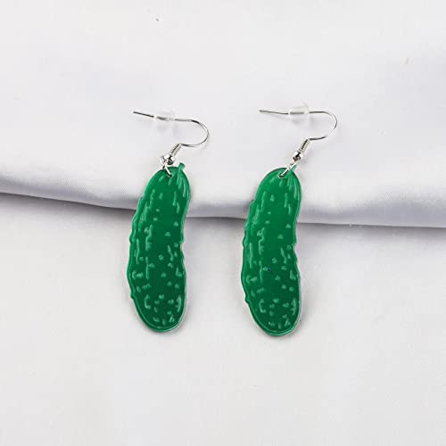 CENWA Pickle Funny Earrings for Pickle Lover Gift Pickle Drop Earrings3