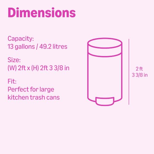 Image of Amazon Basics Extra Strong & Flex Tall Kitchen Drawstring Trash Bags, Tropical Island Scent, 13 Gallon, Tear Resistant with Odor Control, 40 Count
