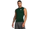 Under Armour Men's Armour HeatGear Compression Sleeveless T-Shirt, (301) Forest Green / / White, Large