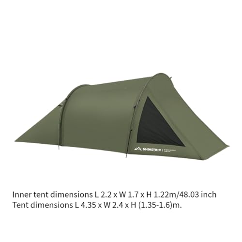 Carpa de Camping Ligera y Resistente para Trekking, Verde miniatura 3