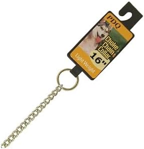 PDQ 12716 Boss Pet Choke Chain Collar, cadena de 0.079 in, collar de 16 pulgadas L, acero